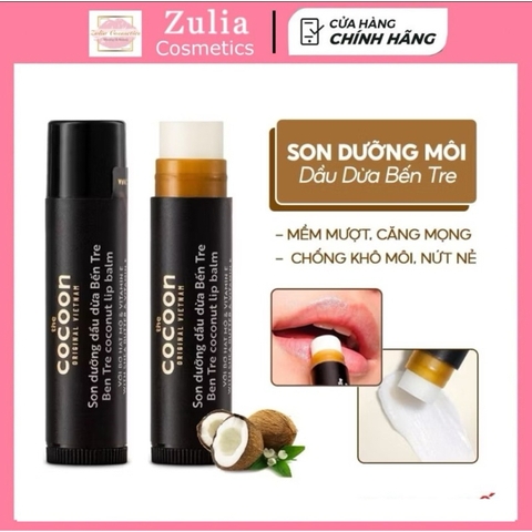Son dưỡng môi dầu dừa Bến Tre Cocoon dưỡng ẩm môi 5g
