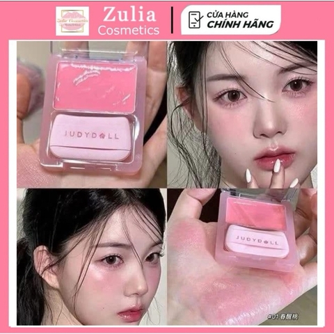 [JUDYDOLL] Má hồng dạng kem Judydoll Glow Brush Balm 2IN1 tạo hiệu ứng da căng bóng - 1 Ô TẶNG KÈM MÚT