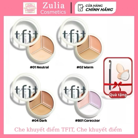 Che Khuyết Điểm TFIT 3 Ô Cover Up Pro Concealer Siêu Mịn Che Phủ Tốt Lâu Trôi Tự Nhiên 15g