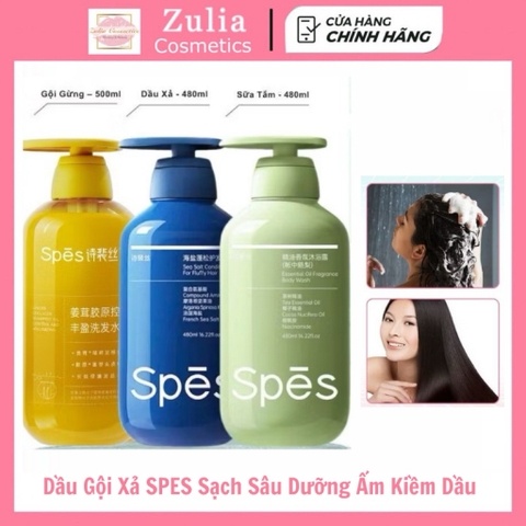 [SPES]Dầu Gội  Xả SPES Sạch Sâu Dưỡng Ẩm Kiềm Dầu Giảm Gãy Rụng Cho Tóc Bồng Bềnh Chắc Khỏe