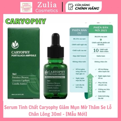 Serum Tinh Chất Caryophy Giảm Mụn Mờ Thâm Se Lỗ Chân Lông 30ml - [Mẫu Mới]