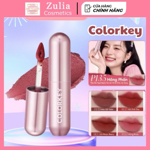 Son Kem Bùn COLORKEY Lip Mud Chất Son Mềm Mịn Che Vân Môi Tốt, Màu Sắc Thời Thượng 2g