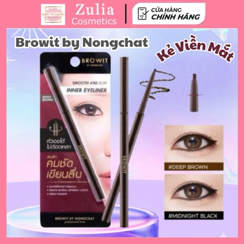 [NONGCHAT] Chì Kẻ Viền Mắt Browit by Nongchat Chống Nước, Sắc Nét Smooth And Slim Inner Eyeliner 0.1g