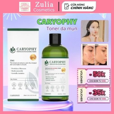 [CARYOPHY] Nước cân bằng Caryophy Portulaca Toner không cồn cho da mụn 300m (Hàng Công Ty)