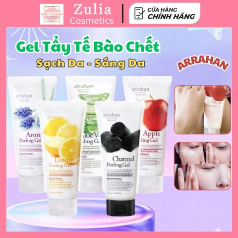Gel Tẩy Da Chết Làm Trắng Da Hoa Quả Arrahan Sạch Da Dịu Nhẹ 180ml