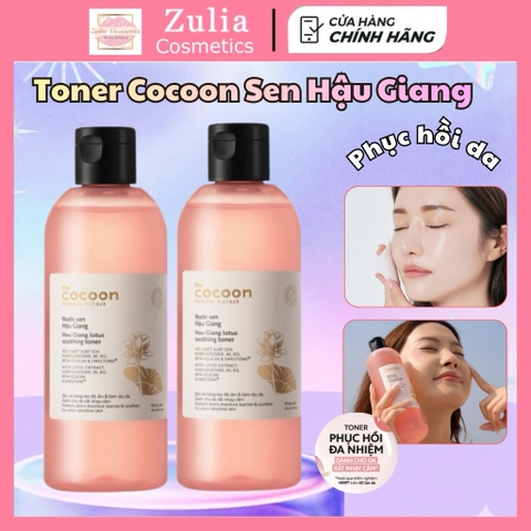 Toner Cocoon Sen Hậu Giang Làm Dịu Phục Hồi Đa Nhiệm Cho Da Rất Nhạy Cảm 310ml