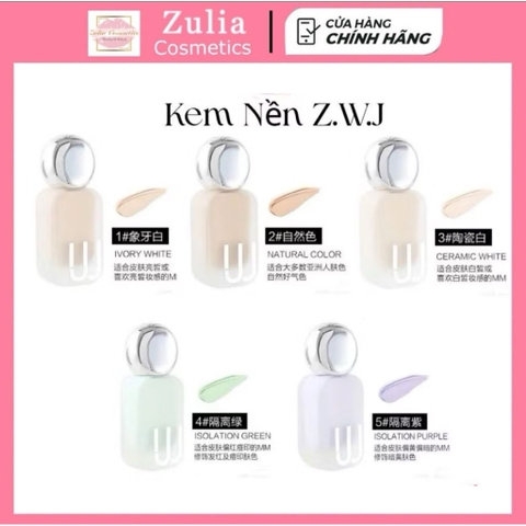 Kem nền Z.W.J Weijie Lightweight 30ml cho lớp nền mỏng nhẹ tự nhiên chống thấm nước kiểm soát dầu