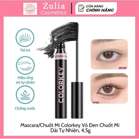 [COLORKEY] Mascara/Chuốt Mi Colorkey Vỏ Đen Chuốt Mi Dài, Tơi Tự Nhiên, 4.5g