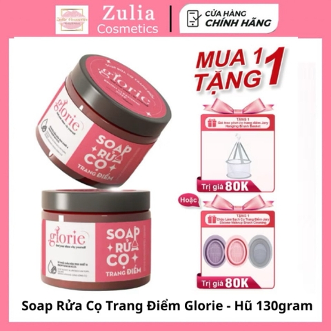 [TẶNG GIỎ] Soap Rửa Cọ Trang Điểm Glorie - Hũ 130gram