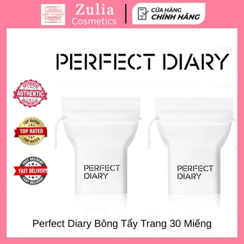 [Perfect Diary] Bông Tẩy Trang Perfect Diary mềm mịn 30 Miếng