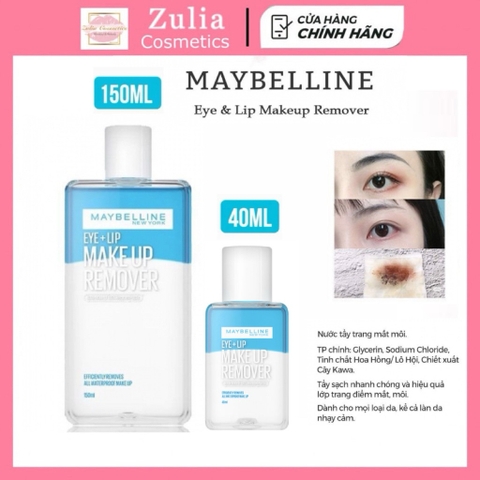 Nước Tẩy Trang Mắt Môi Chuyên Dụng 2 lớp Maybelline New York Eye & Lip Makeup Remover