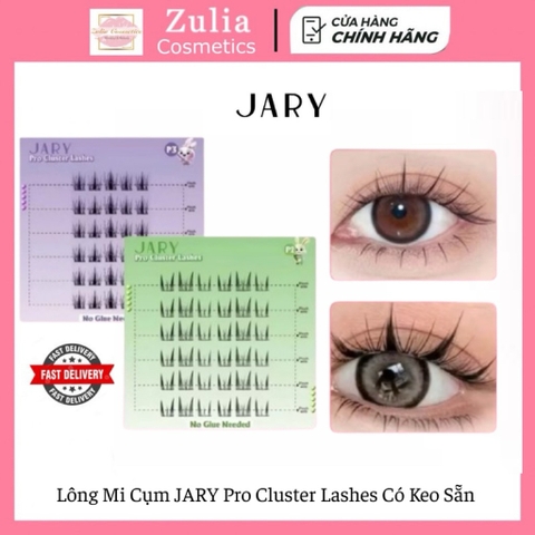 [JARY] Lông mi cụm JARY có Sẵn Keo phong cách vuốt mèo tự nhiên dễ gắn tái sử dụng nhiều lần