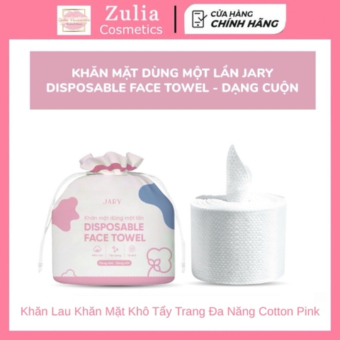 [JARY] Khăn Lau Khăn Mặt Khô Tẩy Trang Đa Năng Cotton Pink