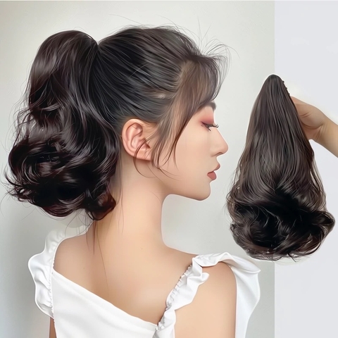 Tóc Giả Ngoạm Xoăn Ngắn 25-30Cm/ Ngoạm Tóc Giả Cho Bé – Kẹp Ngoạm Nhanh Gọn, Tóc Tơ Cao Cấp Như Thật Dễ Sử Dụng