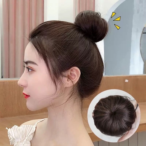 [SỈ TÓC GIẢ] Búi Tóc Giả Tròn/ Búi Tóc Củ Tỏi Tự Nhiên – Búi Tóc Giả Dây Rút Cao Cấp, Giống Tóc Thật, Dễ Sử Dụng