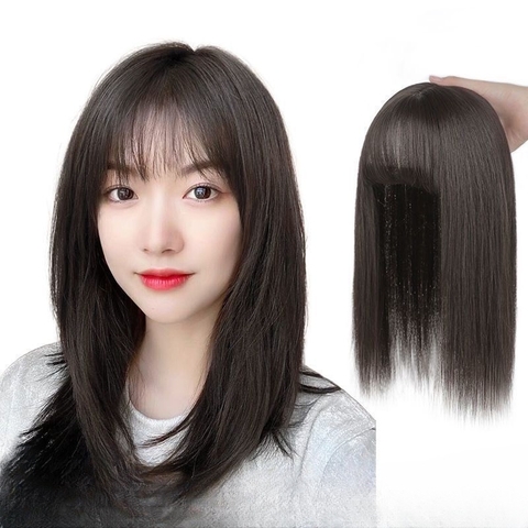 Tóc Giả Phủ Hói Phủ Bạc Đỉnh Đầu Có Mái 4D Cao Cấp – Mái Che Đỉnh Tự Nhiên, Tơ Mềm Như Tóc Thật, Kẹp Chắc Không Lộ
