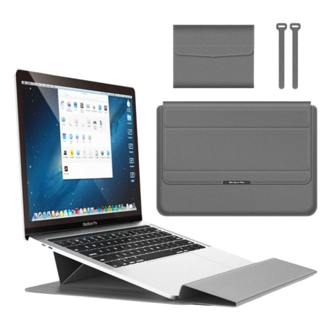 Bao da chống sốc cao cấp kết hợp giá đỡ tản nhiệt cho Laptop