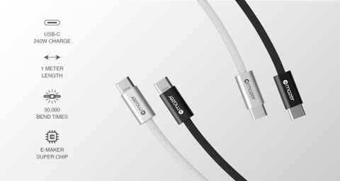 Dây cáp sạc MAZER C2C 240W/1M InfiniteLINK FLEX2