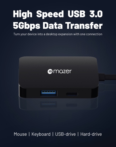 Mazer - Cổng chuyển đổi HUB 4-in-1 USB-C