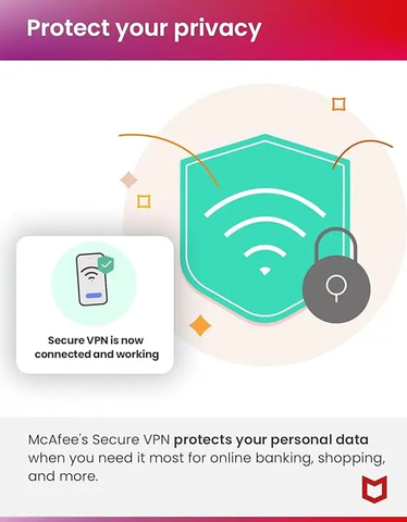 McAfee Total Protection 2024 | 1 Device | 1 Year Subscription
