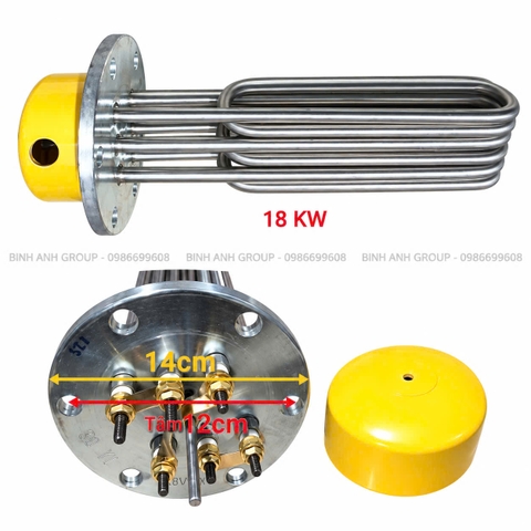 Sợi đốt nồi hơi bàn là công nghiệp ( mai so nhiệt nồi hơi) 380V 9kw,12kw, 18kw và 24kw( loại 6 lỗ)