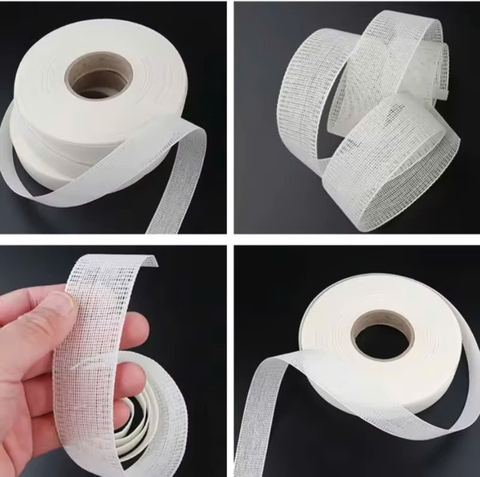 Dây viền lưới, tấm cạp hỗ trợ cuốn lai, may viền bản 3cmx44m Korea