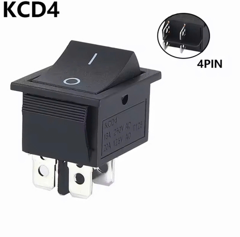 Công tắc KCD4 màu đen 16A/20A - 2