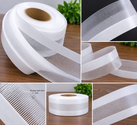 Dây may lai, gấp viền, tấm cạp có tưa bản 3,5cm x 20 m - 2