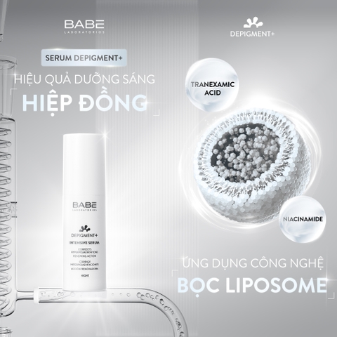 Babe Serum Depigment + Intensive Serum Làm Sáng Da, Mờ Thâm Nám  30Ml (Cty)