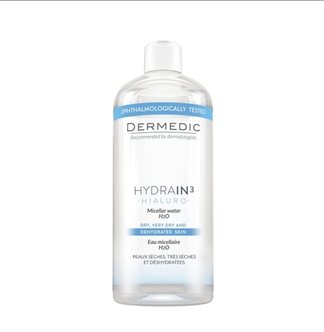 Nước Tẩy Trang Dermedic Hydrain3 Micellar Water H2O 500Ml (CTY) - Xanh