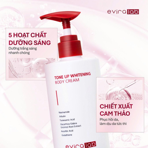 Eviralab Kem Dưỡng Sáng Tone Up Whitening Body Cream 300ML
