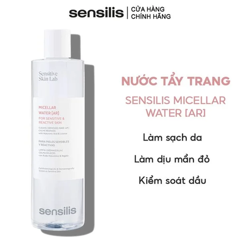 Sensilis Nước tẩy trang Micellar Water [AR] 400ml (CTY)
