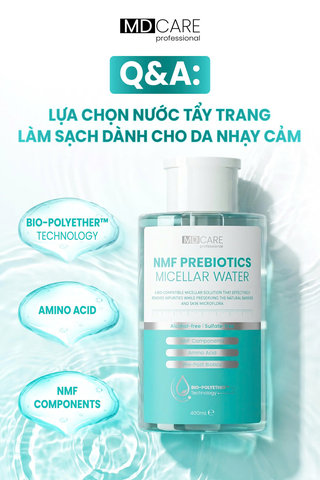 Md Care Nước Tẩy Trang Nmf Prebiotics Micellar Water 400Ml - Xanh Ngọc (Cty)