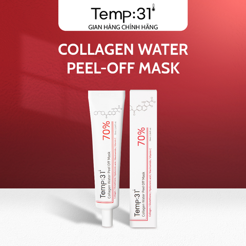 Temp 31 Mặt Nạ Dưỡng Da Collagen Water Peel Off 70% 70ml (CTY)+ cọ đắp mặt nạ