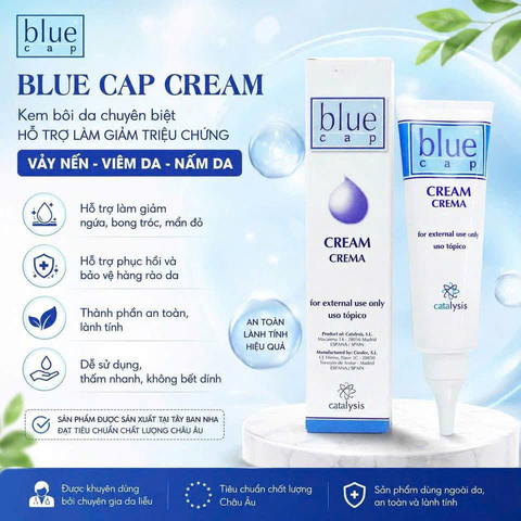 Blue Cap Cream Kem Làm Giảm Triệu Chứng Viêm Da, Nấm Da 50g (CTY)