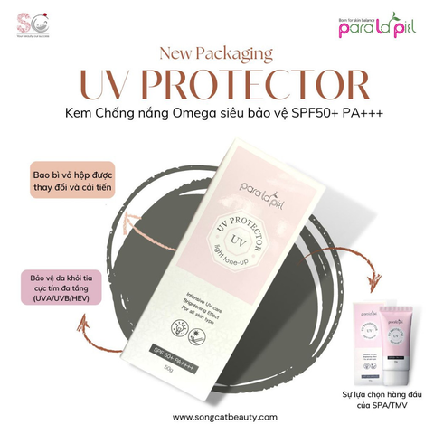 Paralapiel (A10) Kem Chống Nắng Omega SPF 50+ PA++++Light Tone-Up 50g (CTY)
