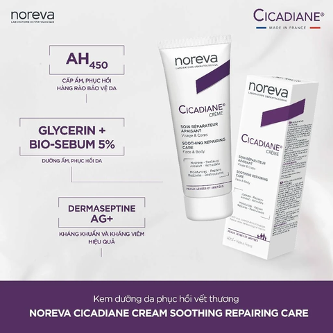 Noreva Kem dưỡng phục hồi Da Cicadian Creme Soothing Repairing Care 40ml (CTY)