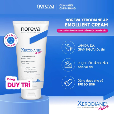Noreva Kem Dưỡng Ẩm Làm Dịu Xerodiane AP+Emollient Cream 200ml (CTY)