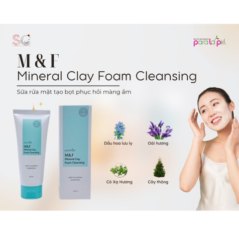 Paralapiel (A01) Sữa Rửa Mặt M&F Mineral Clay Foam Cleansing 150ml (CTY)