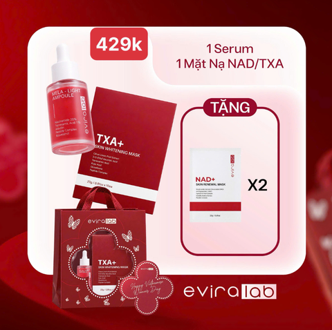 Set Eviralab Serum Mela Light + Hộp Nạ TXA