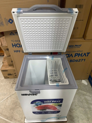 Tủ đông cánh kính Hòa Phát HPF AD6107.T1 107 lít DÀN ĐỒNG