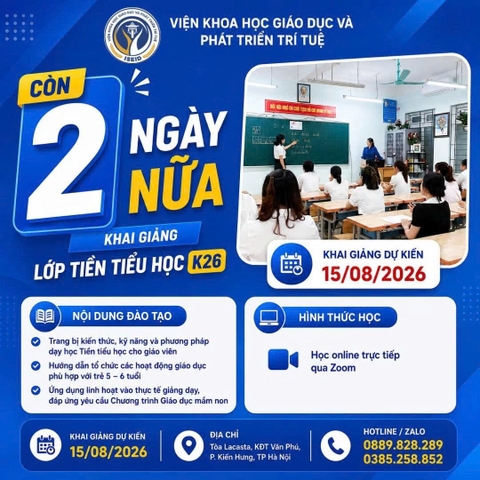 🌟 𝐂𝐇Ỉ 𝐂Ò𝐍 𝟐 𝐍𝐆À𝐘 𝐍Ữ𝐀 𝐊𝐇𝐀𝐈 𝐆𝐈Ả𝐍𝐆 𝐋Ớ𝐏 𝐓𝐈Ề𝐍 𝐓𝐈Ể𝐔 𝐇Ọ𝐂 𝐊𝟐𝟔&nbsp;