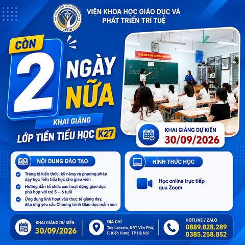 🌟 𝐂𝐇Ỉ 𝐂Ò𝐍 𝟐 𝐍𝐆À𝐘 𝐍Ữ𝐀 𝐊𝐇𝐀𝐈 𝐆𝐈Ả𝐍𝐆 𝐋Ớ𝐏 𝐓𝐈Ề𝐍 𝐓𝐈Ể𝐔 𝐇Ọ𝐂 𝐊𝟐7