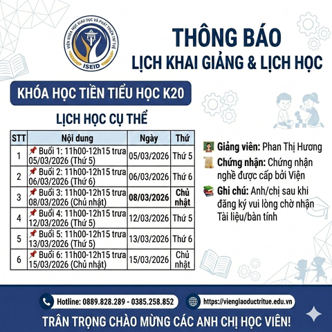 𝐓𝐇Ô𝐍𝐆 𝐁Á𝐎 𝐋Ị𝐂𝐇 𝐊𝐇𝐀𝐈 𝐆𝐈Ả𝐍𝐆 & 𝐋Ị𝐂𝐇 𝐇Ọ𝐂 – 𝐊𝐇Ó𝐀 𝐓𝐈Ề𝐍 𝐓𝐈Ể𝐔 𝐇Ọ𝐂 𝐊𝟐𝟎