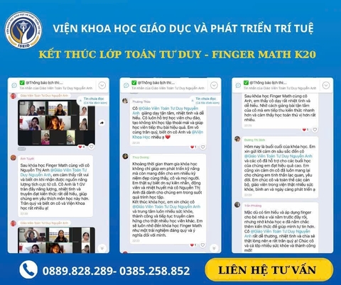 KẾT THÚC LỚP TOÁN TƯ DUY - FINGER MATH K20