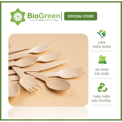 100 muỗng nĩa dao gỗ xuất khẩu Nhật take away dùng 1 Lần