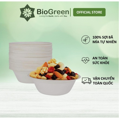 5 chén/ tô bã mía 350ml phân hủy tự nhiên, chất liệu bã mía tự nhiên