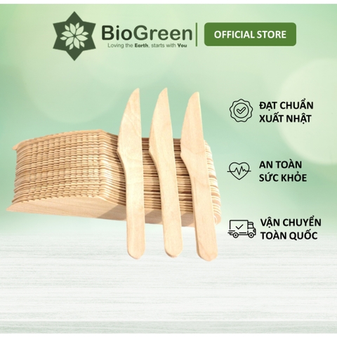 100 dao gỗ 16cm xuất khẩu Nhật dùng 1 lần ăn salad, bánh kem, trái cây, take away