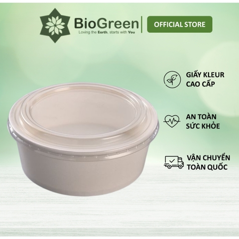 50 tô giấy trắng750ml có nắp đựng thức ăn, salad, take away