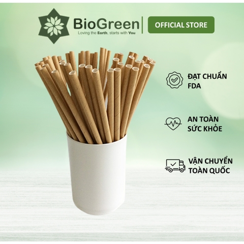 100 ống hút giấy 3 lớp phi 6 x 197mm, họa tiết, party, Noel, nhiều màu, theo mùa